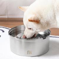 Bol de Agua para Perros de Acero Inoxidable Sin Derrames, Alimentador de Mascotas Lento y Sin Salpicaduras - details 4