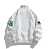 Primavera y otoño nueva ropa de motocicleta para hombres marca de moda chaqueta de cuero PU chaqueta fina moda abrigo bordado - details 23