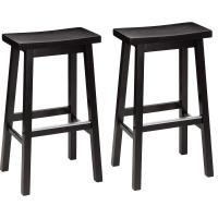 2 taburetes de cocina de madera maciza, taburete de bar, silla de comedor, fácil montaje, moderno, 74 cm de alto, - details 0