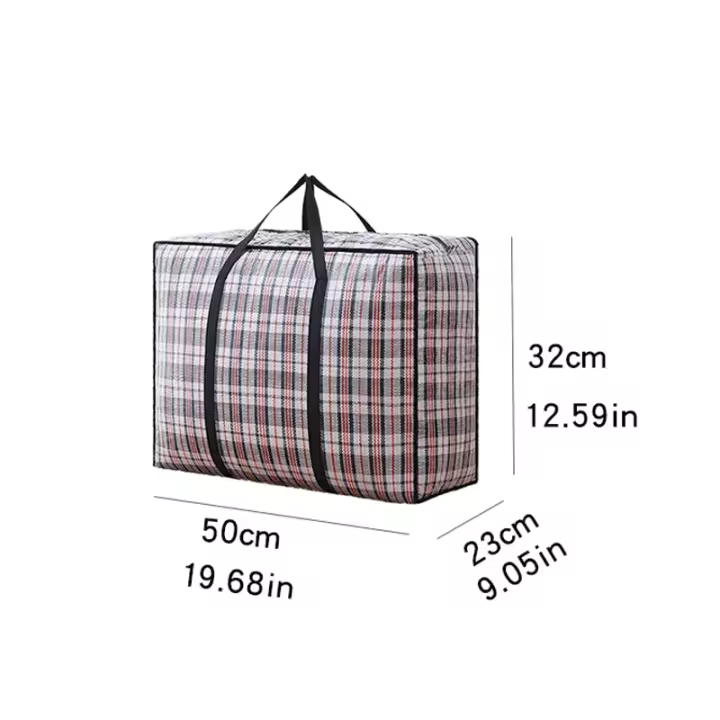 Bolsa de Almacenamiento de Cintas Tejidas de Gran Capacidad Bolsa de Almacenamiento de Ropa de Mudanza Plegable Caja de Almacenamiento de Algodón Forro - 1