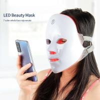 La piel inalámbrica del fotón de la belleza de la cara del LED de 7 colores aprieta la máscara facial del cuello del rejuvenecimiento - details 4