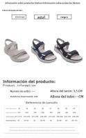 Nuevas sandalias de cuero para mujer, zapatos deportivos de tacón inclinado, velcro ligero de gran tamaño para mujer - details 1
