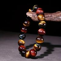 Pulsera de ojo de tigre de color natural para hombres y mujeres, amuleto de buena suerte hecho a mano, joyería Feng Shui - details 7