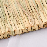 Estera de paja de animales pequeños, estera de cama tejida a mano segura y masticable para mascotas, nido de molienda para dormir - details 2