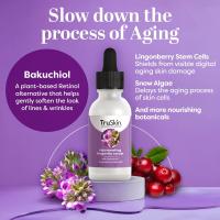 TruSkin Longevity Bakuchiol Serum – Suero facial rejuvenecedor con células madre de arándano rojo y algas de nieve – Alternativa suave de retinol para envejecimiento saludable – Mejora la apariencia de las arrugas, 1 fl oz - details 2