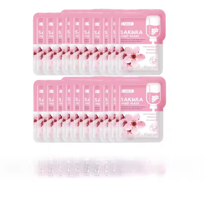 Máscara Facial Hidratante Sakura 20Pcs Reparadora y Nutritiva para la Piel durante la Noche - 1