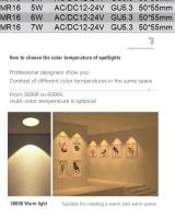 Foco de Luz LED de Baja Voltaje 4-20PCS 12V-24V 38/120 Grados Halógenos para Estudio, Sala de Estar - details 3