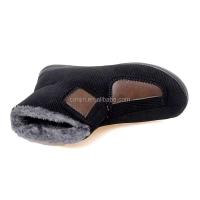 Nuevos botines negros de felpa adecuados para mujeres, cubiertas de gancho y bucle fáciles de usar, zapatos de nieve para mujeres mayores 35-46 grandes anti - details 2