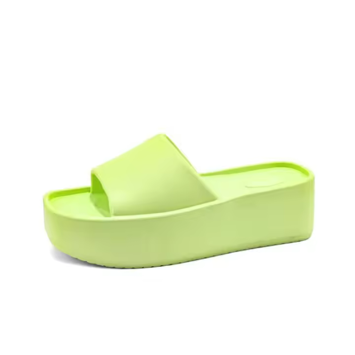 Nuevas zapatillas de plataforma de tacón inclinado romano con palabra Drag para mujer de alta calidad a la moda 2025, sandalias deslizantes con altura para niñas - 1