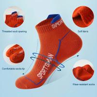 3/6 Pares de Calcetines Deportivos para Hombres, Malla Transpirable con Diseño de Letras, Poliéster 100.00%, Tejido de Punto, Peso 90g/ ㎡ , Lavar a Mano o Limpiar en Seco, Diseño de Rayas para Uso Diario y Competencias Deportivas, Calcetines Deportivos | - details 5