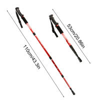 Bastones de Trekking plegables de 4 secciones, palo de escalada portátil para exteriores, accesorio de senderismo, bastón de Camping - details 10