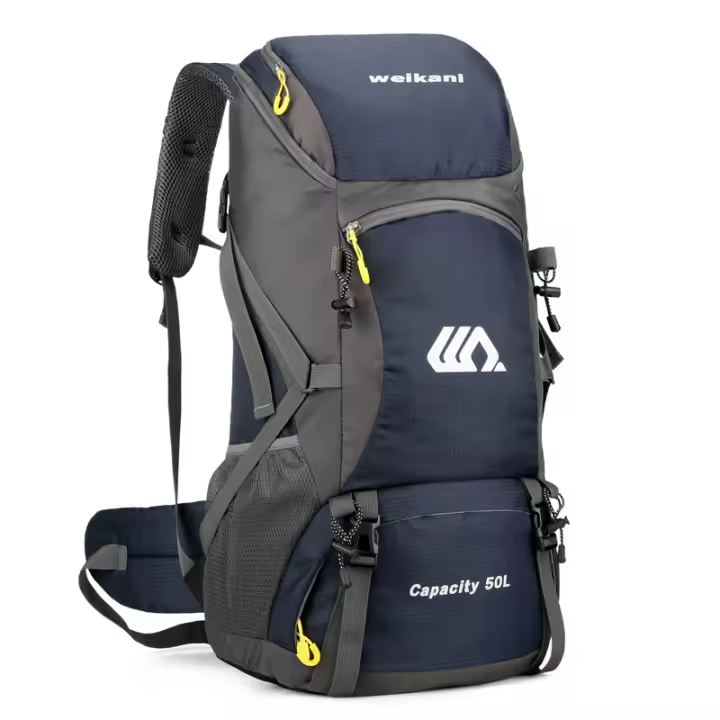 Mochila de senderismo de 50L, para hombre y mujer, ultraligera, plegable, mochila de viaje, mochila grande, escalada, mochila para viajes, montañismo, camping, exteriores, viajes, deportes - 1