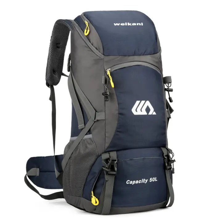 Mochila de senderismo de 50L, para hombre y mujer, ultraligera, plegable, mochila de viaje, mochila grande, escalada, mochila para viajes, montañismo, camping, exteriores, viajes, deportes - 1