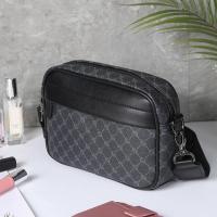 Bolso Cruzado de Hombro para Hombres Cuero PU Diseño a Cuadros Bolso Messenger de Negocios Casual - details 6