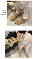 Medias zapatillas baotou retro de suela gruesa para uso exterior de las mujeres, primavera y verano nuevos zapatos de pedal para personas perezosas transpirables y versátiles - details 9