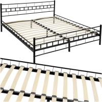 Cama de Boda de Acero Robusto Estructura de Acero con Somier de Láminas de Madera - details 0