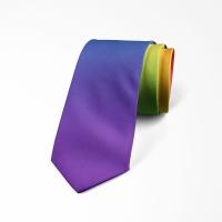 Corbata informal de 8cm con diseño de arcoíris, corbata estrecha, suave y colorida, ajustable, atada a mano, para hombre, Unisex - details 16
