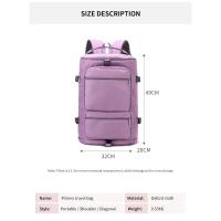 Mochila De Viaje Para Mujer IKE MARTI Con Gran Capacidad Bolsa Deportiva De Fin De Semana Yoga Multifuncional Cruzable Con Cremallera - details 12