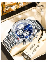 Reloj de cuarzo multifunción con correa de acero nuevo suizo para hombre - details 14
