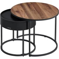 Mesas de Centro Modernas Juego de 2 Mesa Redondas auxiliares Estilo Nido - details 13