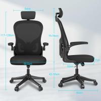 Silla de Oficina Ergonómica Ajustable Respirable, Ajustable, Giratoria de 360°, Reposabrazos Abatibles de 90°, Soporte Lumbar - details 29