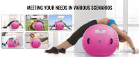 SucceBuy Air Mat Tumble Track Air Spot, rodillo de aire inflable redondo con bomba eléctrica, entrenador de gimnasia para el hogar, gimnasio, yoga, porristas, playa, parque, agua, rosa - details 5