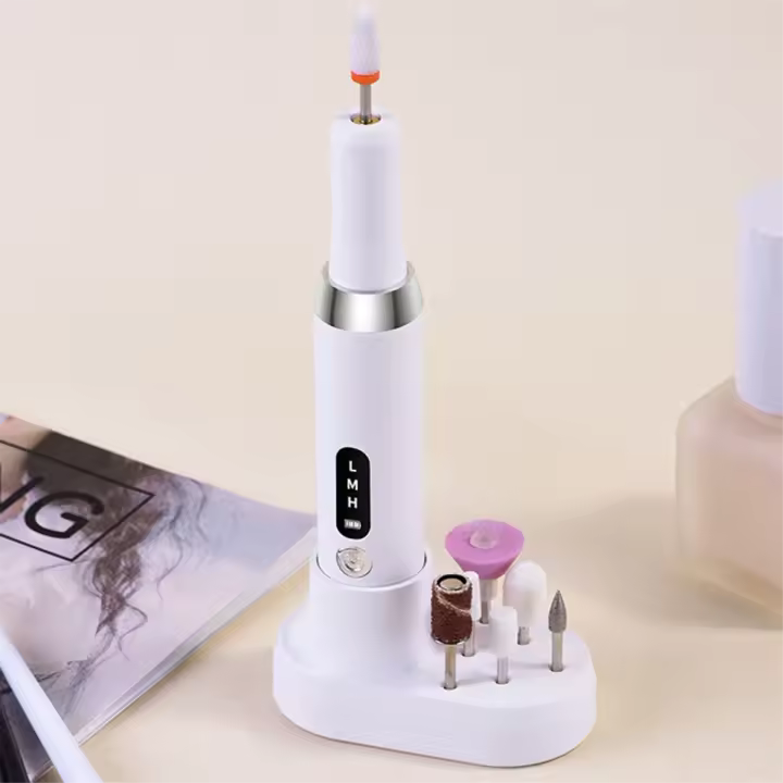 SOMY Pulidor de uñas eléctrico, brocas profesionales, Lima de lijado de arte, máquina de manicura - 1