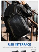 Mochila de negocios para hombre, accesorio sencillo de carga USB, ligera, para viaje, 1 paquete de 15,6 pulgadas - details 1