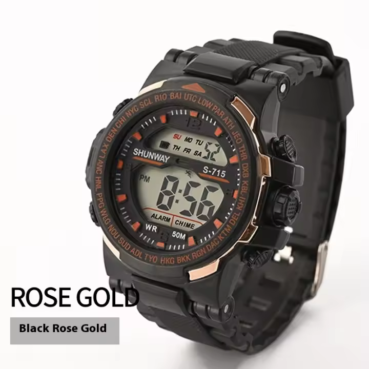 SHUNWAY Reloj electrónico multifuncional para hombre, resistente al agua, para deportes de adultos, a la moda, para exteriores - 1
