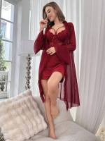 Lencería sexy para mujer, sexy, reunir pechos pequeños, tirantes de encaje, camisón de malla, traje sexual, ropa de estar - details 14