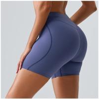 Pantalones cortos de Yoga para mujer, cintura alta, levantamiento de glúteos, entrenamiento, medias deportivas, Control de barriga, gimnasio, correr, pantalones elásticos, pantalones cortos deportivos informales - details 6