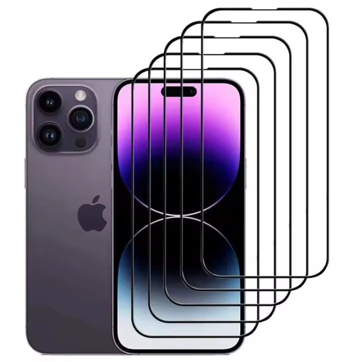 Protector de pantalla de vidrio templado antiexplosión para iPhone, película protectora para Apple iPhone 14 Plus 13 12 11Pro Max mini, X XR XS Max, 5 uds. - 1