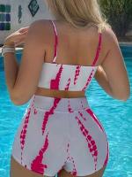 Bikinis con cordón frontal, cintura alta para mujer, bañadores de mujer, bañador para nadar, ropa de playa 2025 - details 28