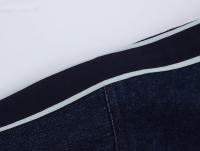 Estilo nuevo Ropa de mujer Chaqueta vaquera a rayas con patchwork Jeans decorados con cinturón lateral - details 7