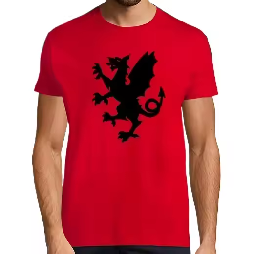 Silueta de Dragón Camisetas hombre clásica premium de vikingos - 1