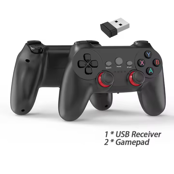 2 pares de Gamepad doble, mando inalámbrico de 2,4 Ghz, Joystick USB para PC, Android, TV Box - 1
