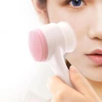 Cepillo de limpieza facial de silicona doble 3D, cepillo manual de masaje facial, cepillo exfoliante de cerdas suaves, cepillo de lavado facial de doble cara - details 3