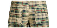 Pantalones Medios Para Hombre Algodón Cómodo Verano Deportes Al Aire Libre Playa Estilo Safari Tren Plaid Corte Regular Talla Grande - details 10