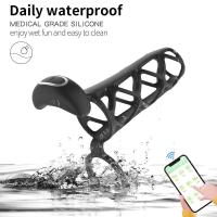 Vibrador de Anillo para Hombres de Silicona Control APP Juguete para Retraso de Ejaculación - details 5