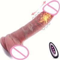 Vibrador de Estimulación Realista en Forma de Palo Calidez Estimulante Penetración Telescópica - details 0