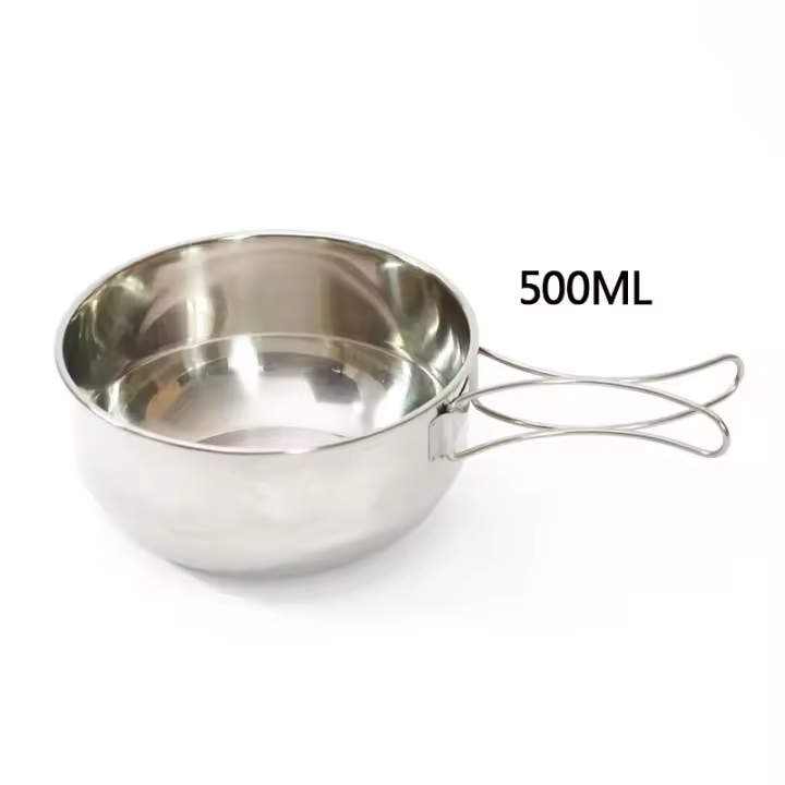 Cuenco Plegable de Acero Inoxidable 304 Utensilios de Cocina Portátiles Vajilla de Picnic - 1