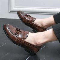 2023 nuevos zapatos de cuero genuino del vestido de boda de los hombres, zapatos Mokasin Gommino Le Fu - details 11