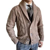 Suéter de Lana Gruesa con Tapa Abierta Chaqueta Cálida Casual para Hombres Moda en Cardigans - details 10