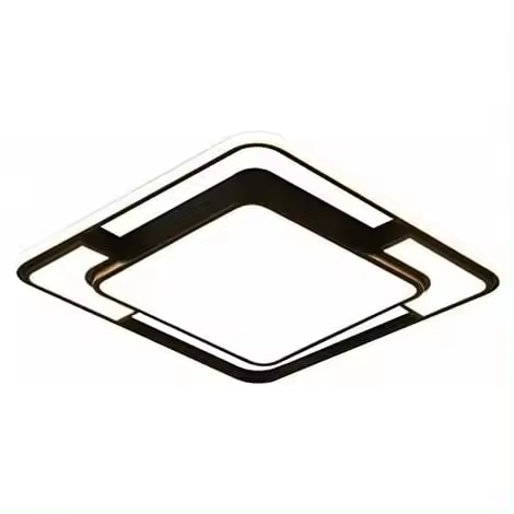 Luces y candelabros de pared, luz de techo LED cuadrada moderna, 52cm de diámetro, 48W regulable con Control remoto - 1