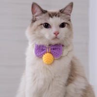 HOOPET-collar de flores de lana para gatos, Correa bonita de Navidad para mascotas, corbata, decoración de fiesta, accesorios para perros y gatos - details 6