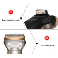 Afeitadora Eléctrica Recargable Multifuncional, Lavable, Regalo Perfecto para el Día del Padre y la Cumpleaños - details 2