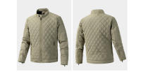 Chaquetas bomber de cuello alto para hombre, camisetas cálidas acolchadas de algodón, rompedores retro, chaqueta artesanal, moda de otoño e invierno - details 13