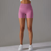 Pantalones cortos de yoga para mujer, pantalones cortos Fiess para correr, ciclismo, transpirables, cintura alta, entrenamiento, gimnasio, verano - details 7