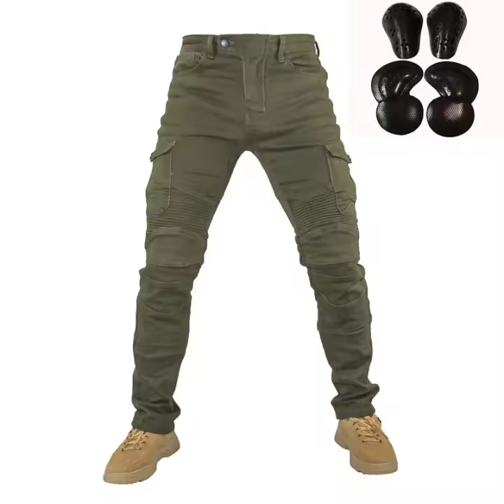 Motocicleta Jeans Pantalones Motocicleta Hombre Featherbed Jeans Versión Estándar Coche Paseo Pantalones Pantalón Verano Equitación - 1