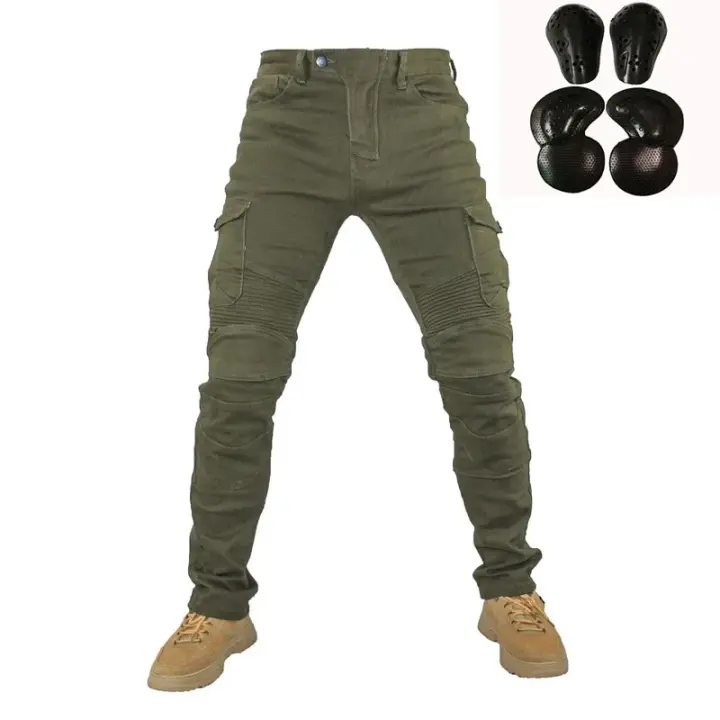 Motocicleta Jeans Pantalones Motocicleta Hombre Featherbed Jeans Versión Estándar Coche Paseo Pantalones Pantalón Verano Equitación - 1